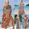 Rayon Print Seaside Sunscreen Robe & Beach Cover-up Dress