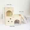 Wood Hamster Hideout Cage Accessories Habitat Decor Nest for Lemmings Dwarf Hamsters Rat