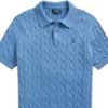 Polo Ralph Lauren Classic Solid Logo Embroidered Knit Polo Shirt Short Sleeve Men tops Light-Blue MNPOSWE1N820025-400