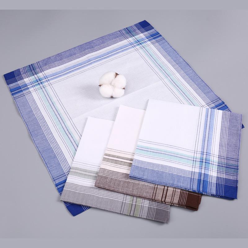 Customizable Pure Cotton Men's Handkerchief - Absorbent and Soft Square Towel