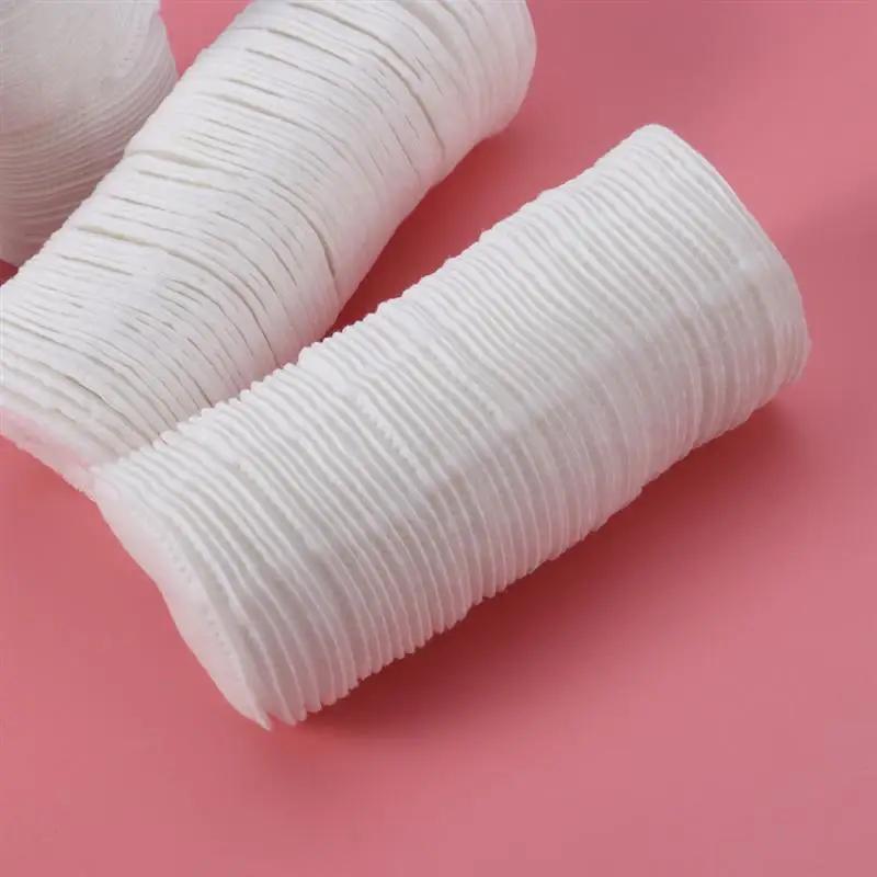 Round Cotton Makeup Pads, 3-LayerThick, 200/300/500PCS  Pieces Disposable Cosmetic Wipes Nail Art Cleaning Round Pads