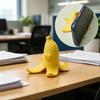 Милый Желтый Чехол-Держатель для Телефона в Виде Банановой Кожуры 3D Печать Забавная Банановая Подставка для Настольного Телефона для Всех Мобильных Телефонов