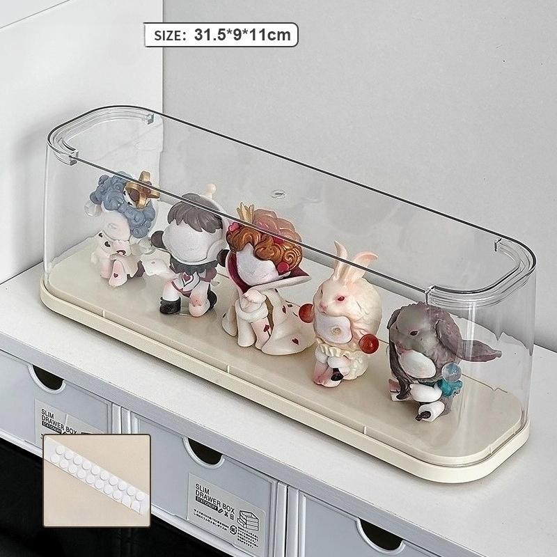 Large Figure Display Storage Box Blind Box Storage Rack Figures Acrylic Clear Ornaments Dust Proof with Lid Boxes Organizer Cute
