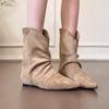 Модные балетки Женские ботильоны с острым носком Замшевая модная обувь Уютные зимние женские ботинки 2025 Новые Повседневные Уютные Челси Ботас Для Женщин