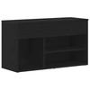 Shoe Bench Black Oak Effect 80 x 30 x 45 cm Engineered Wood