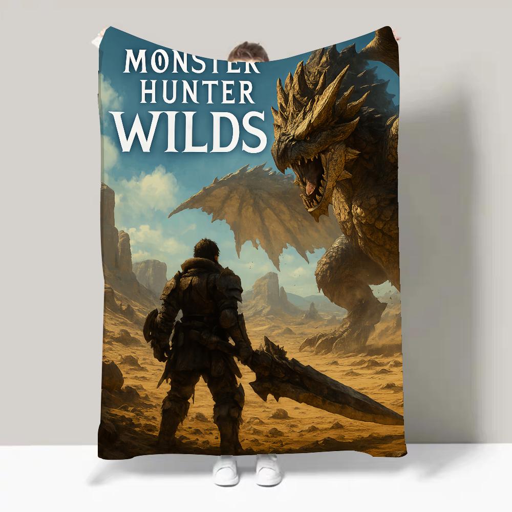 Game Monster Hunter Wilds Blanket Design Lightweight  For Dorms, Naps, Living Room, Office,Sofa,All-Season