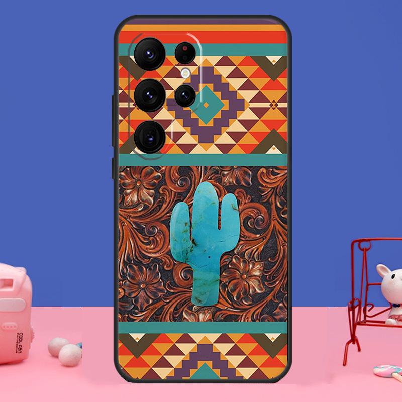 Чехол Western Cowgirl Cowboy Boho Эстетика Для Samsung Galaxy S23 S22 S24 Ultra S8 S9 S10 Plus Note 10 20 Ultra S20 S21 FE