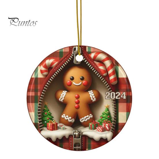 Рождественский подвесной орнамент, плоский акриловый Санта-Клаус, молния, украшение, праздничный кулон для рождественской елки, декор для зимней вечеринки