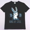 Футболка с круглым вырезом BUNS OF STEEL Rabbit Fitness Funny Gym Rat Bodybuilding унисекс повседневная футболка с коротким рукавом большого размера унисекс