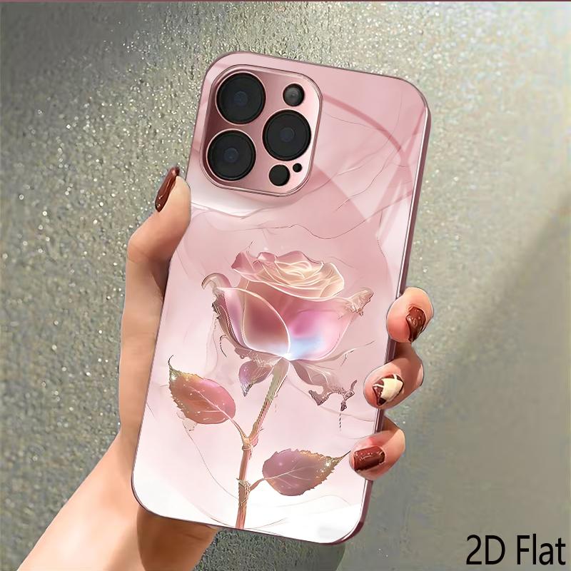 RisRose 2DПлоская Для iPhone17 18 16 15 14 13 12 11 Pro Max XS XR 8 7Plus Чехол для телефона Ударопрочный Защитная задняя крышка