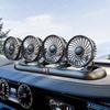 4 Head 5V USB Car Cooling Fan Foldable Air Circulator 360° Rotation for Summer Accessoriies