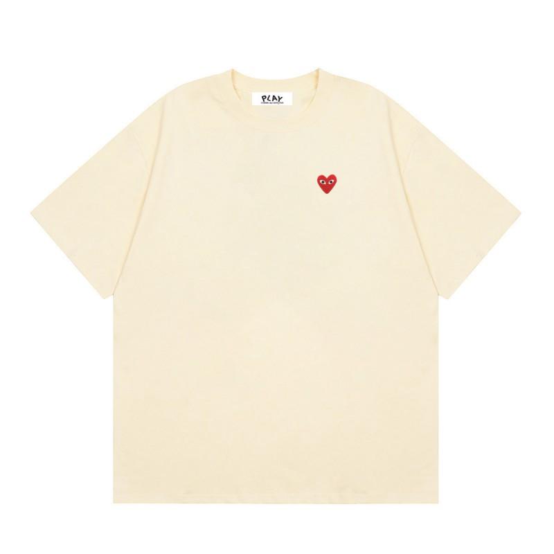 Unisex Casual Loose Fit Cotton T-Shirt With Heart Print Short Sleeve Tee Youth