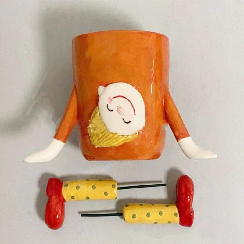 1 шт. Перевернутая девушка, причудливая, забавная, игривая, скульптура из смолы, креативный декор для сада, кашпо, горшок для растений 12x11x20 см