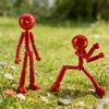 3D-печатная шарнирная фигурка-манекен, DIY-сборка, подвижный робот, красная полупрозрачная модель-игрушка, подарок