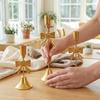 Vintage Candle Stands Electroplated Candlestick Holder Bowknot Candle Holders  Table Decor