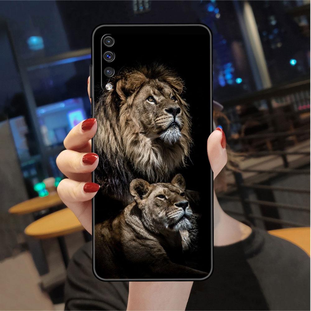 Чехол с изображением волка, собаки, кошки, птицы, льва, тигра, животного для Samsung Galaxy A50 A02s M31 A70 A30 A10 A20e A40 A10s M30s M51, черный чехол для телефона