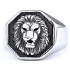 Domineering Retro Gilded Sun God Lion Head Stainless Steel Fashion Ring
