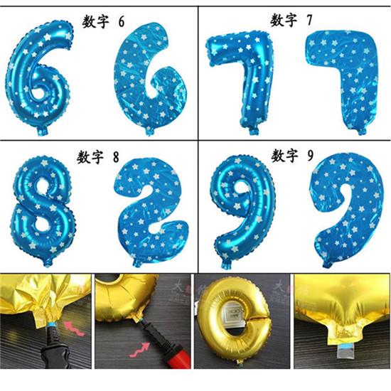 16 32 Inch Big Foil Helium Number Balloon 0-9 Figures Birthday Party Decorations Kid Wedding Balloon