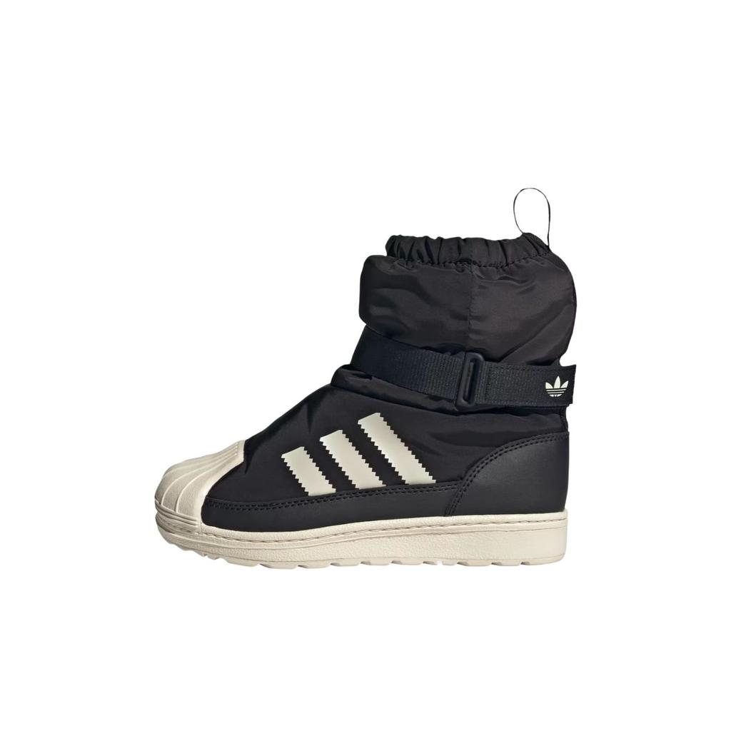 Adidas Superstar 360 Boot C Основной черный белый Детские кроссовки Чудо-белый Карбон JQ7949