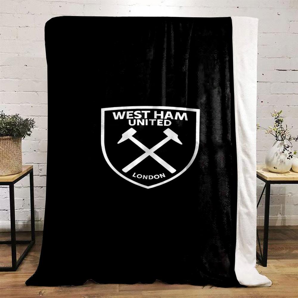 West Ham United Logo Blanket print blanket soft and cozy perfect for the living room bed sofa or a nap,gift