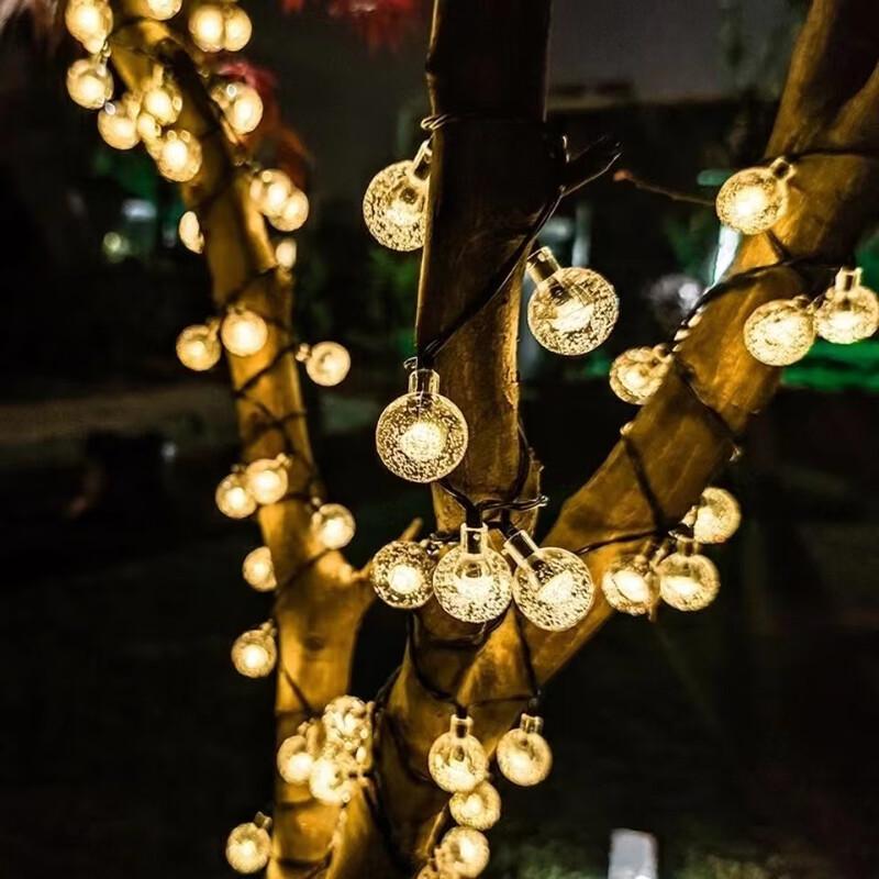 Oenyled Solar Water Drop String Lights