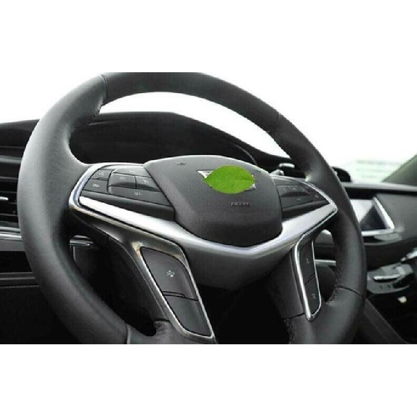 For Cadillac XT5 2017- Matte Silver Steering Wheel U Type Cover Trim 1PCS