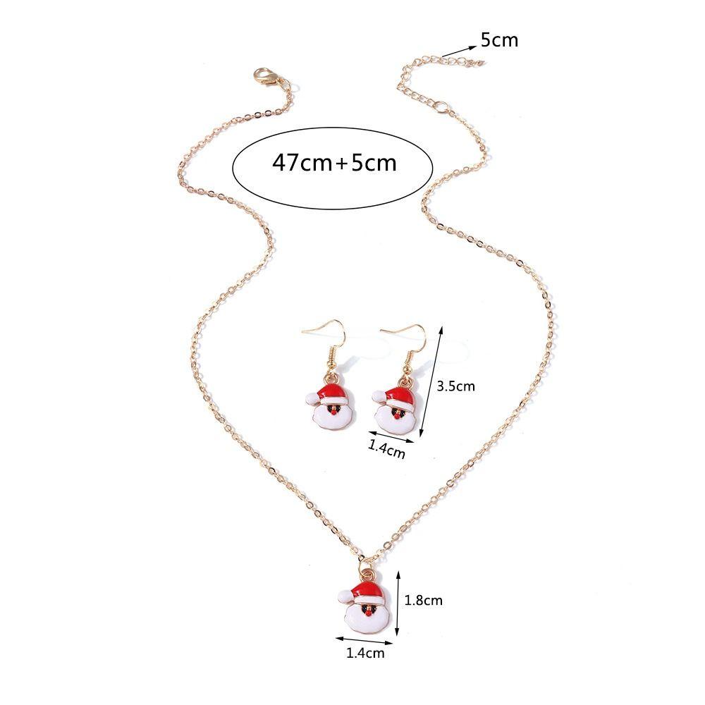 Рождественская елка серьги подвески снеговик женщины леди девушки цепочка ожерелье серьги