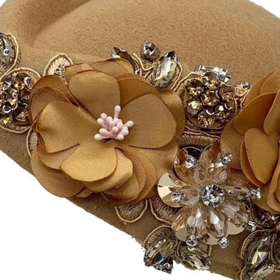 Tea Party Hat for Women Girls Fabric Flower Fascinators Hat Vintage Cocktail Party Pillbox Hat Role Play Bowler Party Accessory