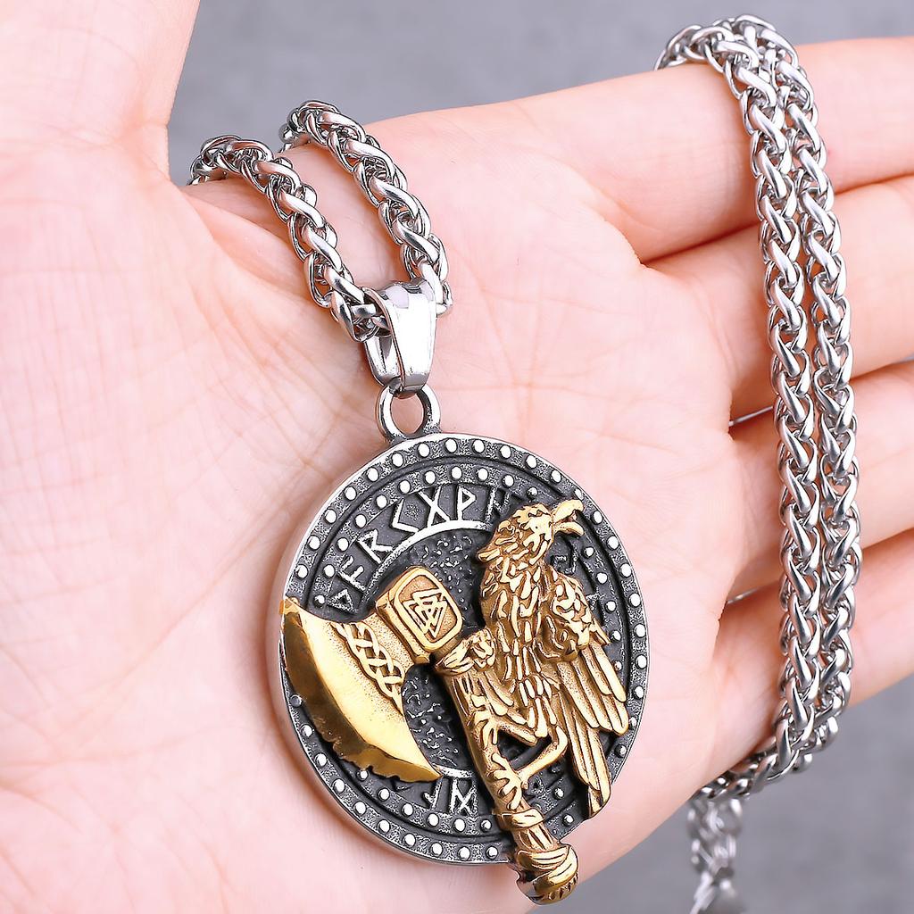 Скандинавский Викинг Ворон Дракон Животное Ожерелье Различные Мужские Амулет Одина Подвеска Нержавеющая Сталь Мода Винтажные Украшения