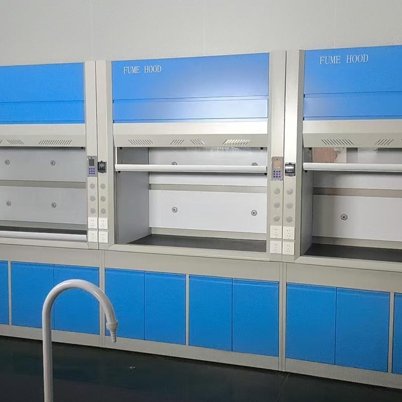 All-Steel Laboratory Fume Hood Exhaust Cabinet with Integrated Ventilation System