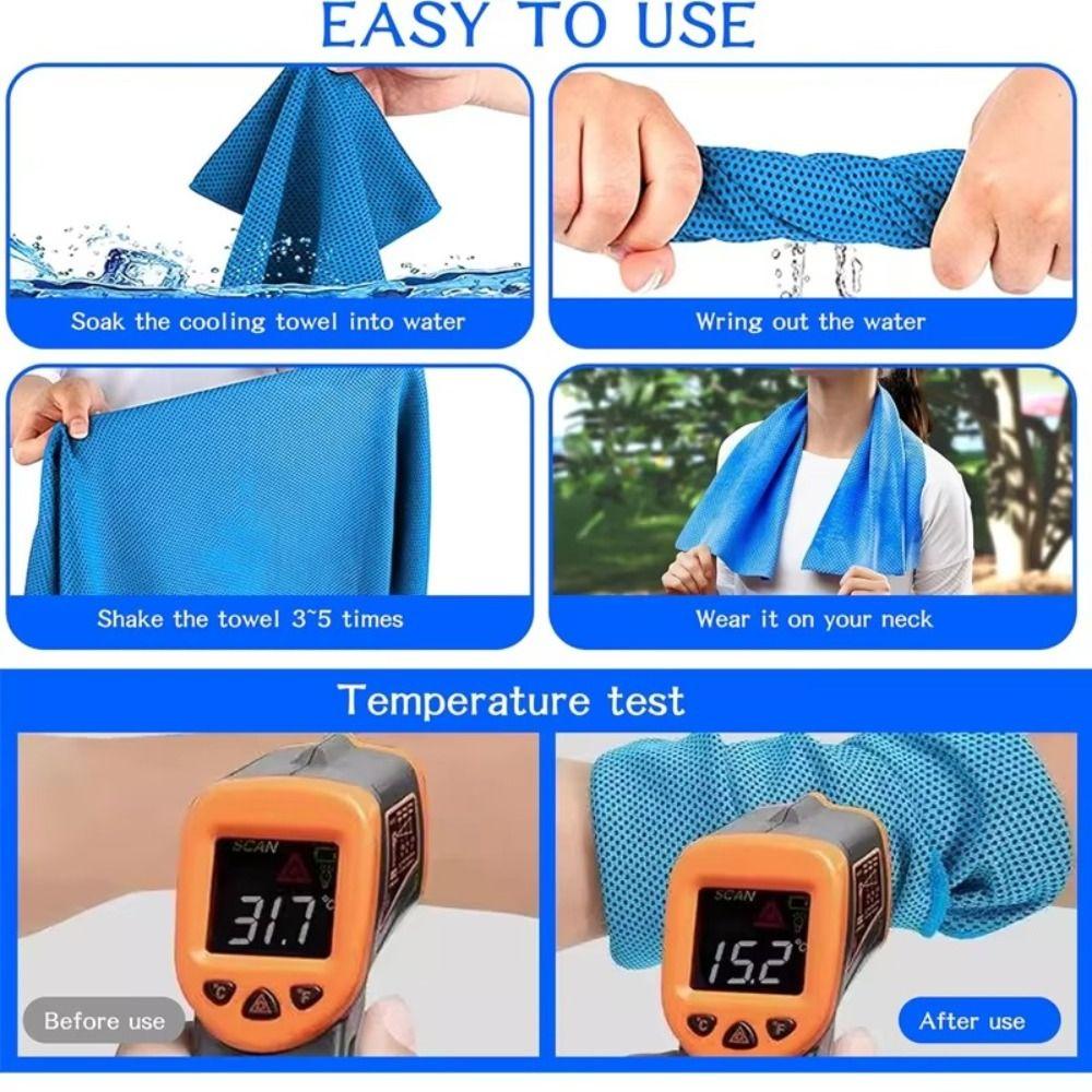 Lightweight Cooling Towel Instant Cooling Microfiber Towel New Ice Towel Gym Swimming Yoga Beach