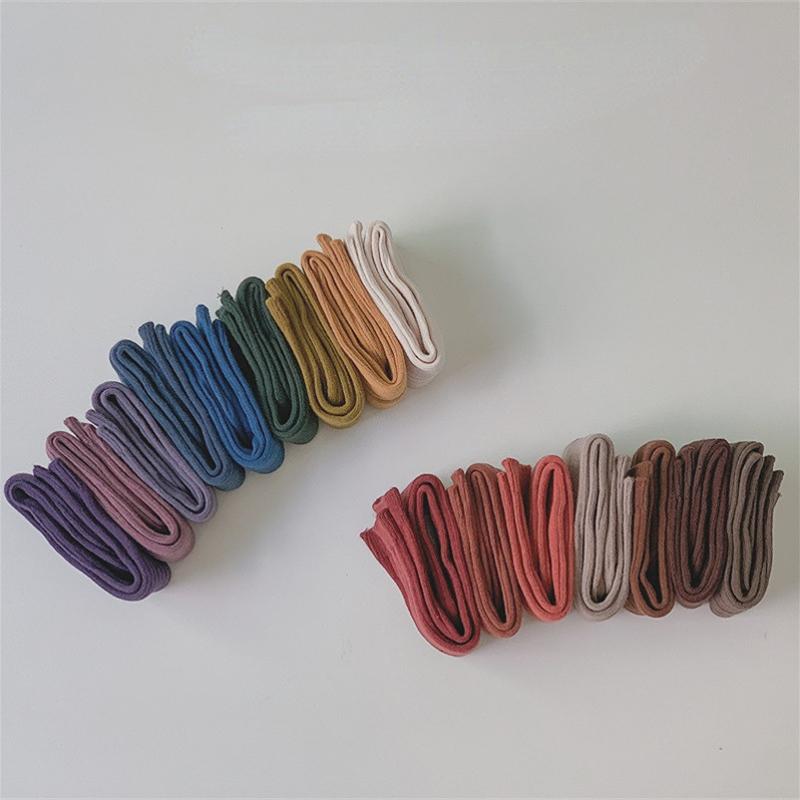 New Kids Cotton Breathable Stockings Candy Color Children Middle Tube Knee High Socks Girls Students Socks Free Size 30cm