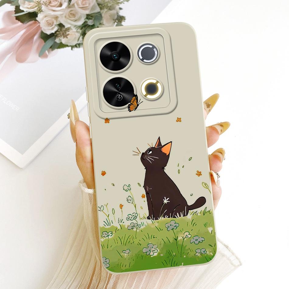 For ITEL P65 Cute Cat Flower Cartoon Phone Case For Itel P671L ItelP65 Shockproof Soft Silicone Covers Bumpers