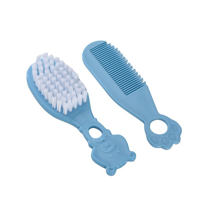 Baby Hair Brush and Comb Set Soft Bristles Gentle Scalp Care Infant Hair Grooming Kit with Bear Design Handle Suitable for Newborns and Toddlers