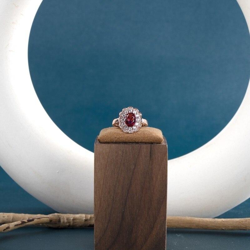 POMOiii Кольцо красного цветка для женщин, простые минималистичные аксессуары на мизинец, кольцо, элегантное обручальное ювелирное изделие