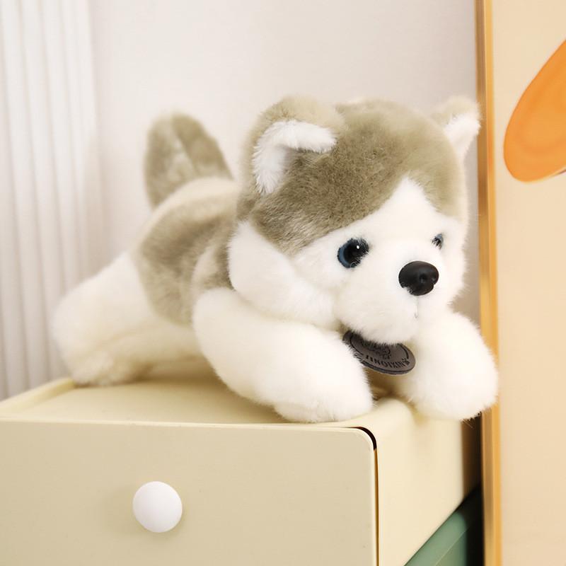 Adorable Plush Husky Dog Pillow Toy Soft Stuffed Animal Gift For Kids And Adults