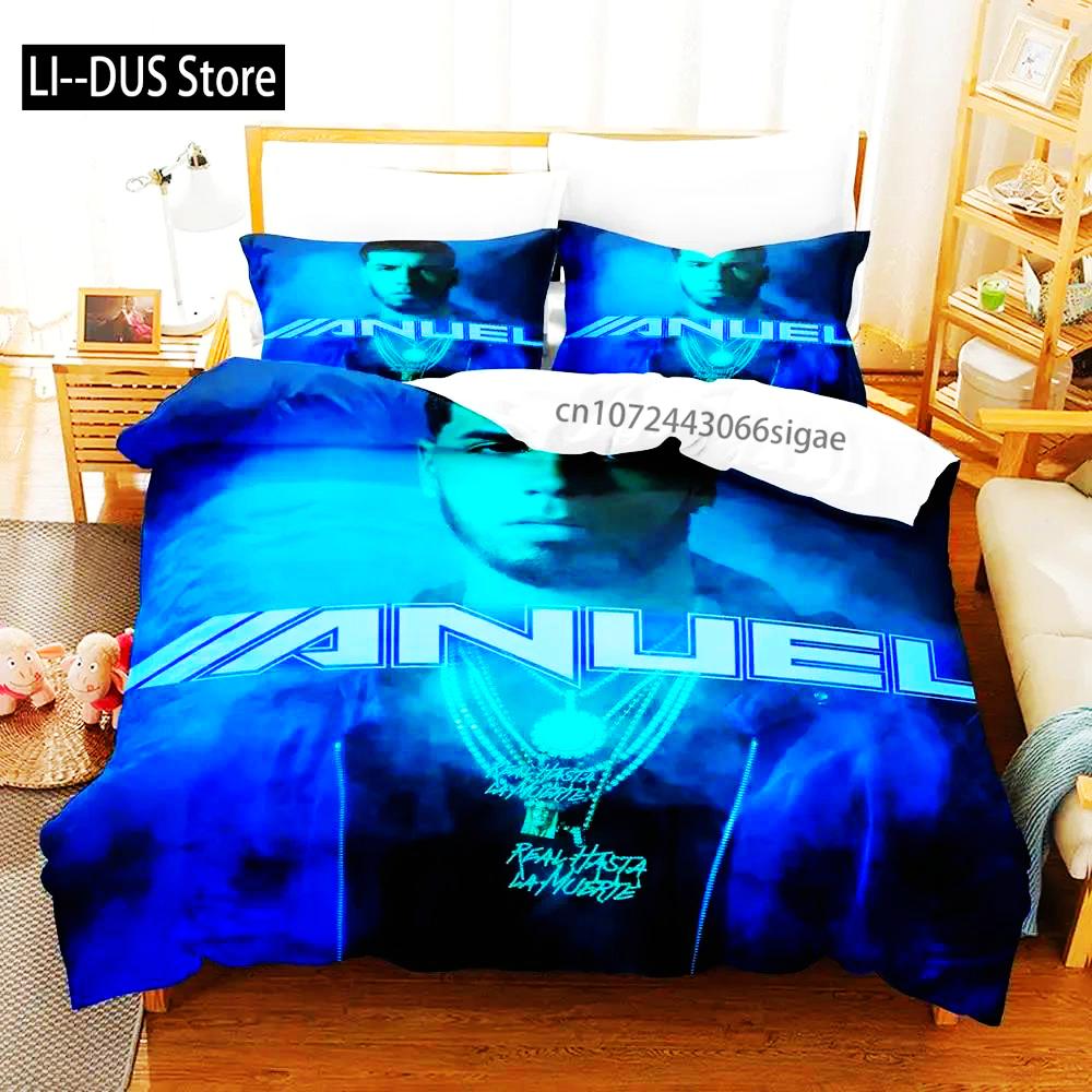 Anuel Aa Real Hasta La Boys Bedroom Duvet Cover Set Single Double Full Queen King Size 2024 Duvet Cover Bed Set