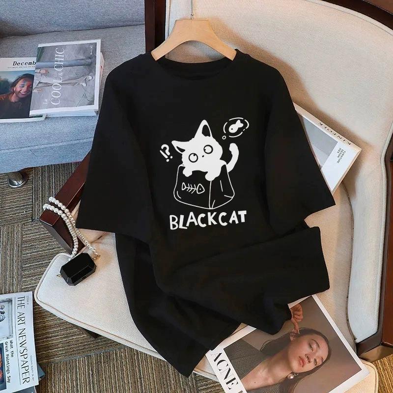 Футболка из чистого хлопка белого цвета с короткими рукавами для женщин на лето, новый большой размер, свободный дизайн, тонкий топ с короткими рукавами и принтом