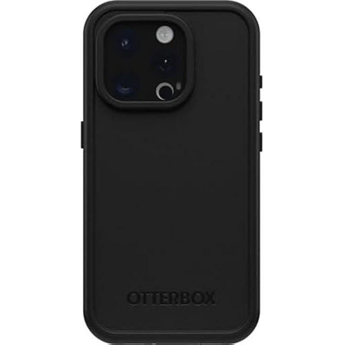 Coque otterbox fre pour iphone 15 pro - étanche, protection fine avec protecteur d'écran intégré - noir