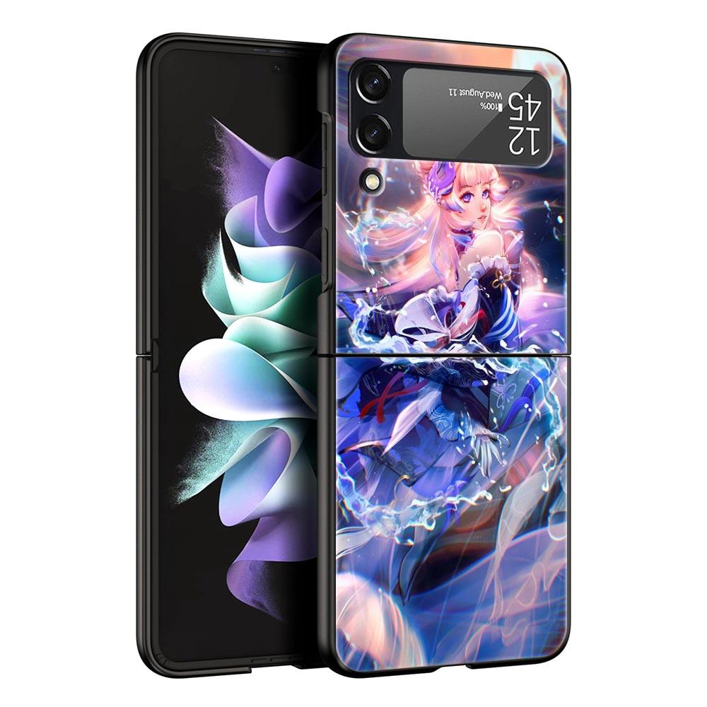 Чехол для телефона Xiao Genshin Impact для Samsung Galaxy Z Flip 3 4 5, черный, складной, жесткий, для ПК, защитный чехол