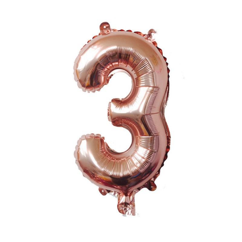 32-Inch US Number Birthday Party Balloons - Individual Aluminum Film