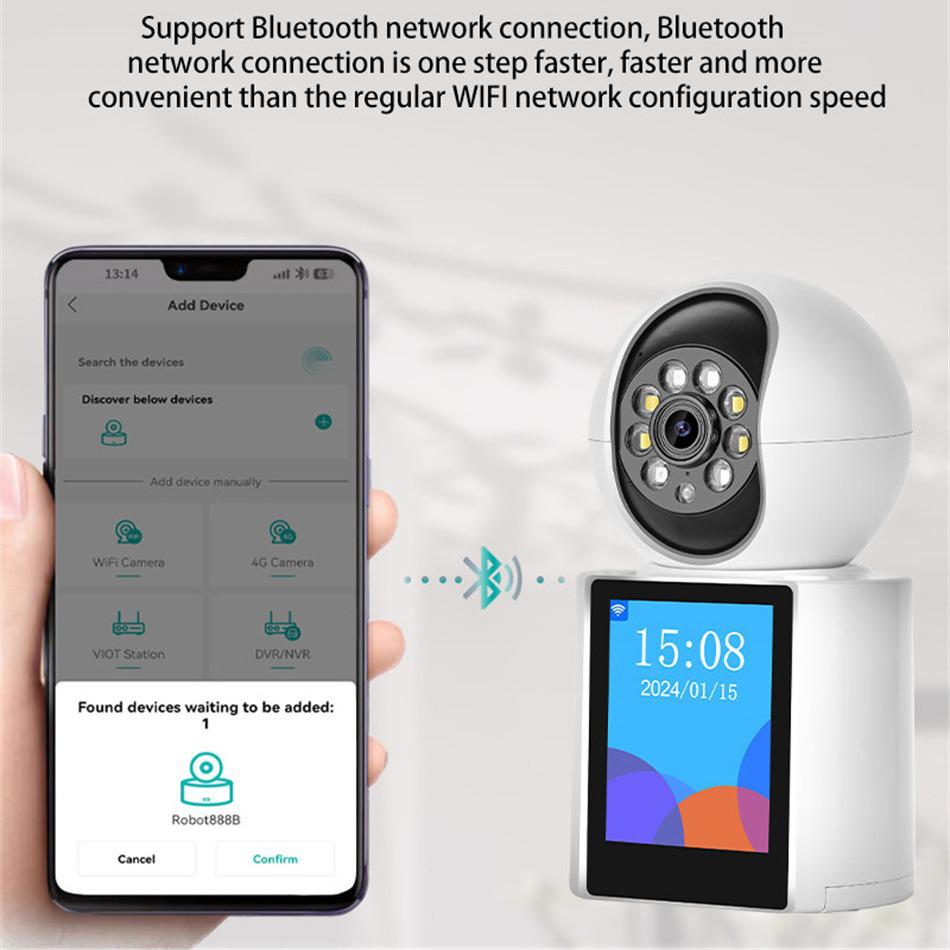 Сверхчеткая 360° комнатная WiFi-камера с двусторонним видео для наблюдения за пожилыми людьми