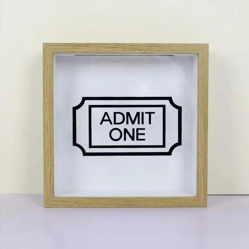 Копилка для билетов, путешествий, приключений, архивная коробка, копилка, деревянная монетница, детский фонд, почтовая открытка, сувенир, настенная фоторамка