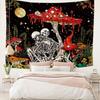 Psychedelic Style Couple Skeleton Red Mushroom Tapestry Gothic Atmosphere Wall Hanging Bedroom Dormitory Home Decor