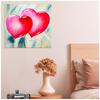[L7710] - Painted Canvas 'Love' Pink (50x50 Cm)