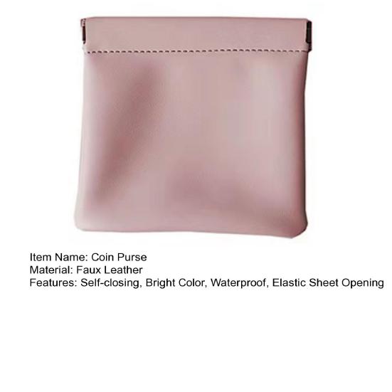 Стильная портативная косметическая сумка из искусственной кожи для хранения сплошного цвета