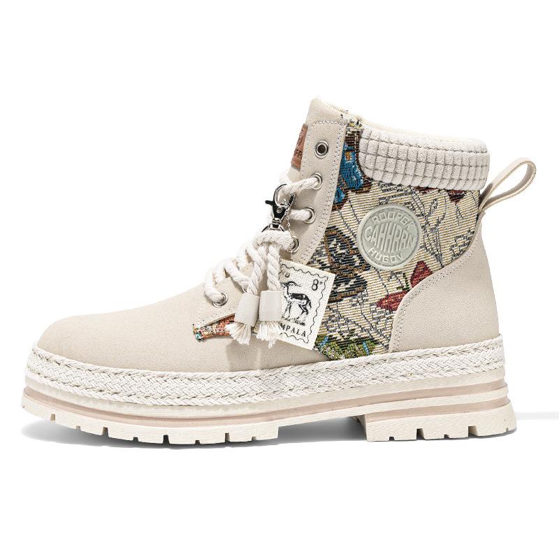 Мужская обувь осенние ботинки Martin новые высокие на платформе для отдыха и спорта увеличивающие рост туфли мужские нескользящие и износостойкие рабочие туфли