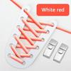 New No Tie Shoe Laces Press Lock Flat Color Gradient Elastic Shoelaces Without Ties Shoelace Rubber Bands for Shoes Woman Man