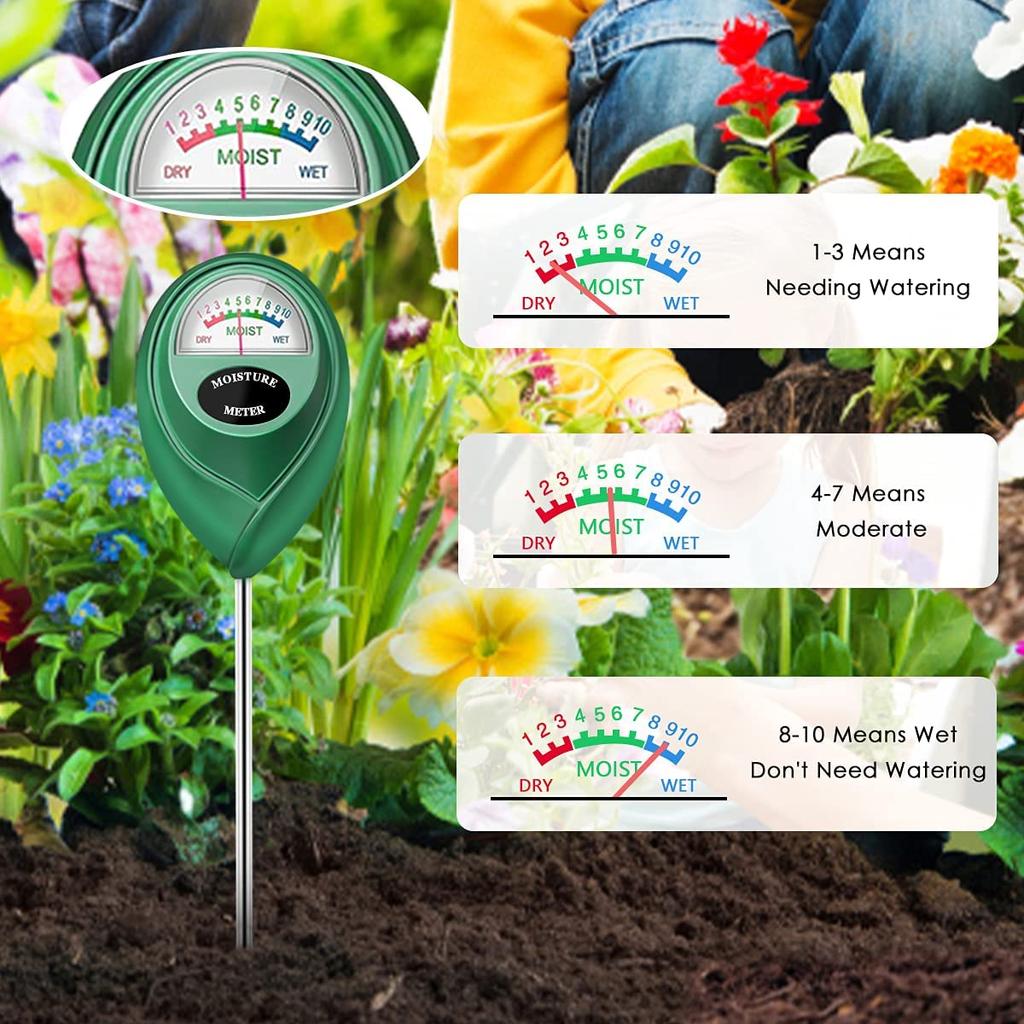 Hygrometer Tool Soil Moisture Sensor Meter Detector Metal Probe Gardening Plant Flower Water Analyzer Test Instrument