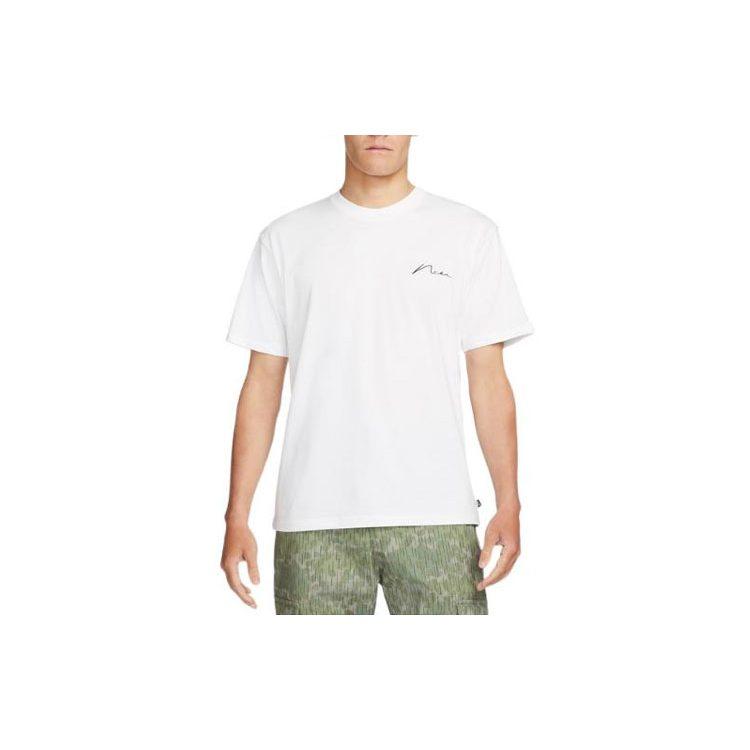 Nike Футболки Мужские Белые С Круглым Вырезом Умеренный Прямой Крой DR7768-100
